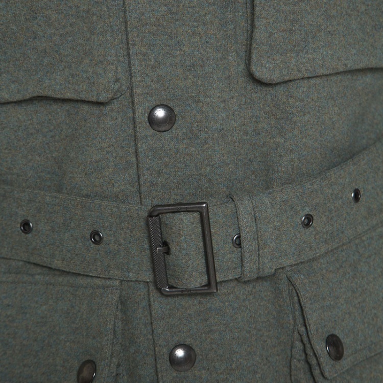 Pre Owned Ralph Lauren Green Wool 4 Pocket Harriot Jacket M