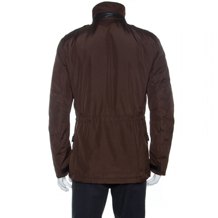 مملوكة مسبقًا Ralph Lauren Brown Zip Front Jacket M