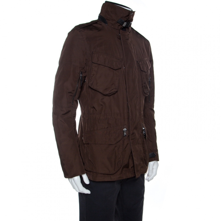 مملوكة مسبقًا Ralph Lauren Brown Zip Front Jacket M
