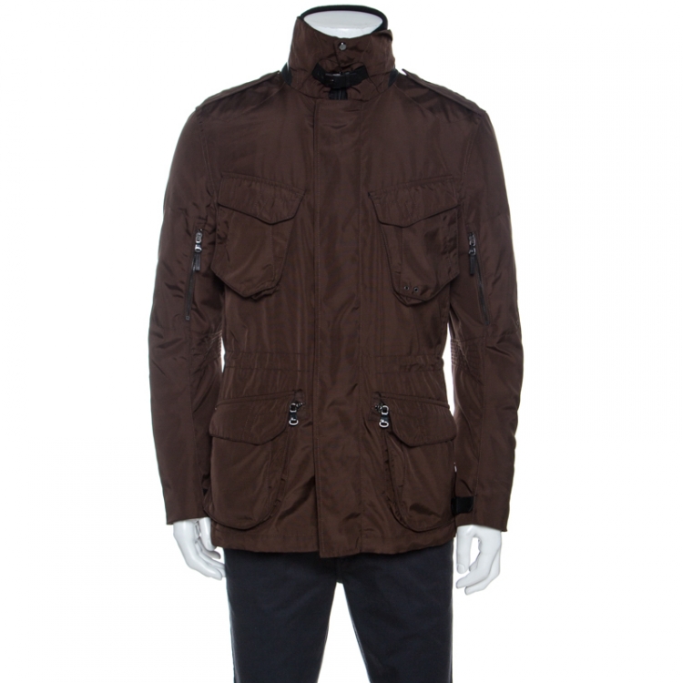 مملوكة مسبقًا Ralph Lauren Brown Zip Front Jacket M