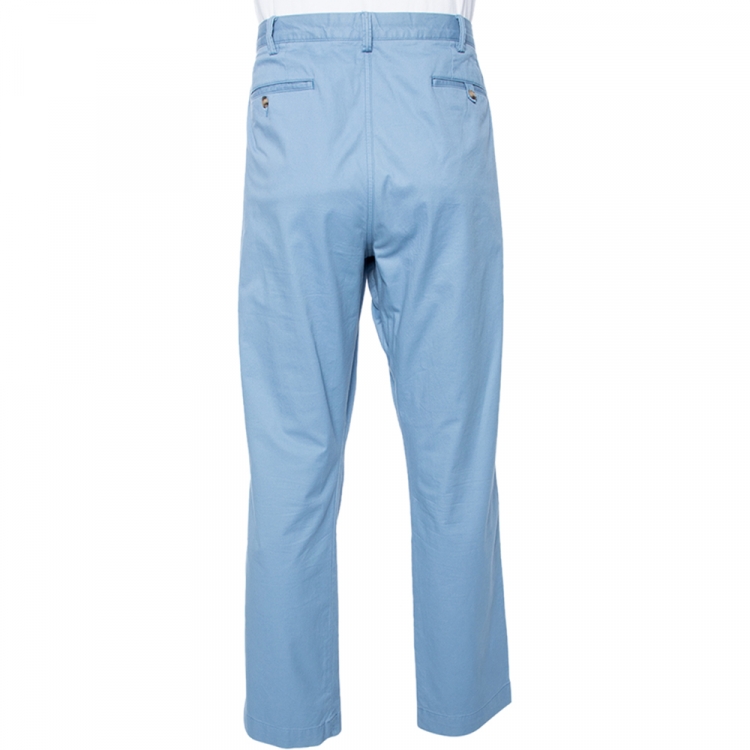مملوكة مسبقًا Polo Ralph Lauren Blue Stretch Cotton Straight Fit Chinos XL