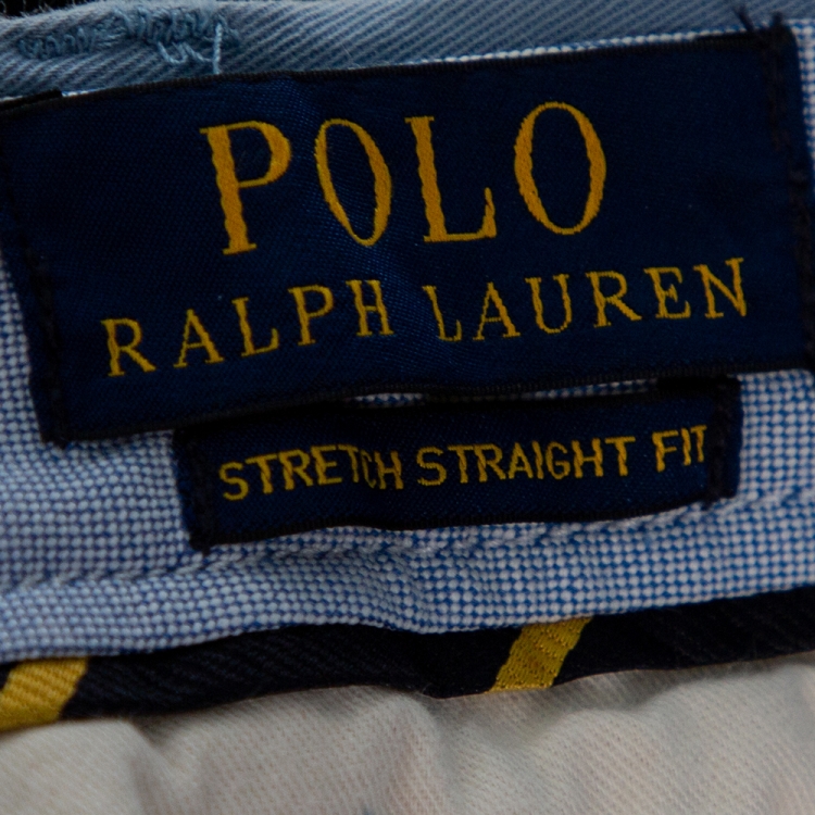 مملوكة مسبقًا Polo Ralph Lauren Blue Stretch Cotton Straight Fit Chinos XL