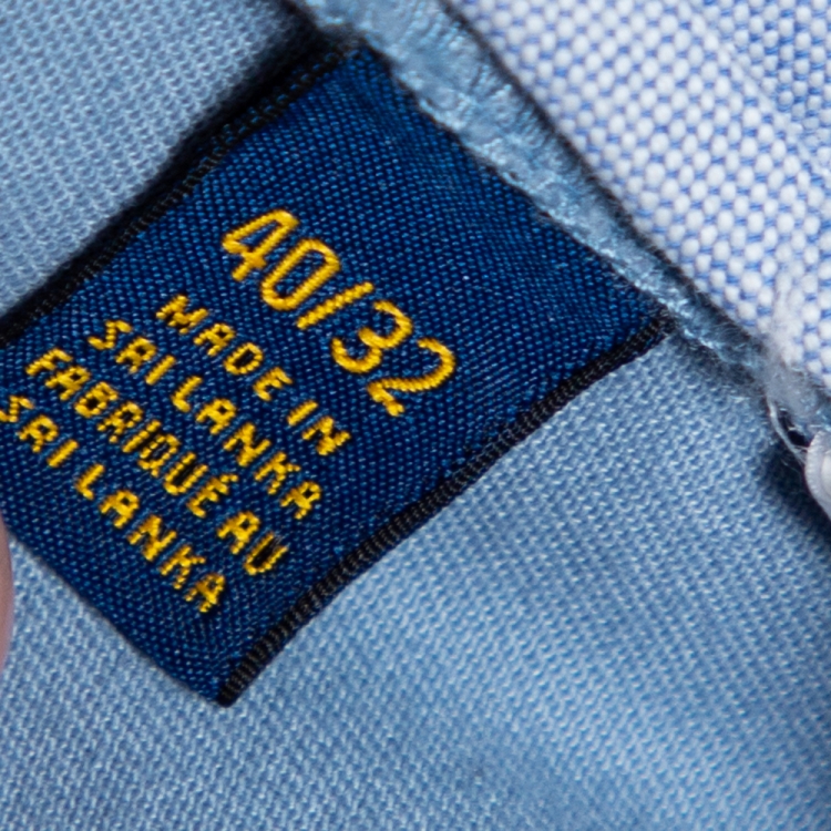 مملوكة مسبقًا Polo Ralph Lauren Blue Stretch Cotton Straight Fit Chinos XL