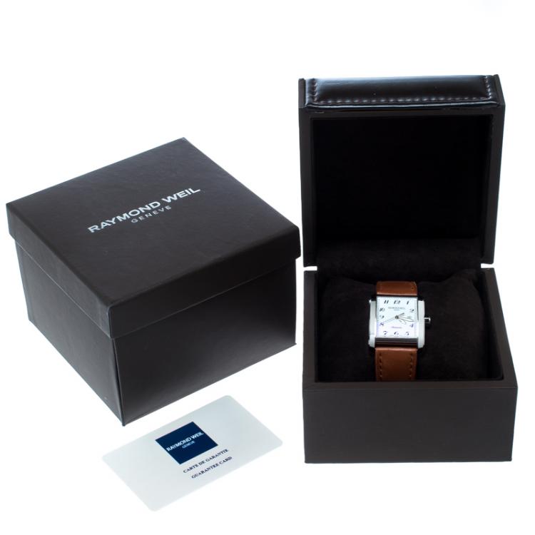 Pre Owned Raymond Weil White Stainless Steel Don Giovanni Unisex Wristwatch 30MM