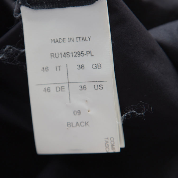 Pre Owned Rick Owens Black Cotton Leather Patch Detail Vicious New Island Shirt S