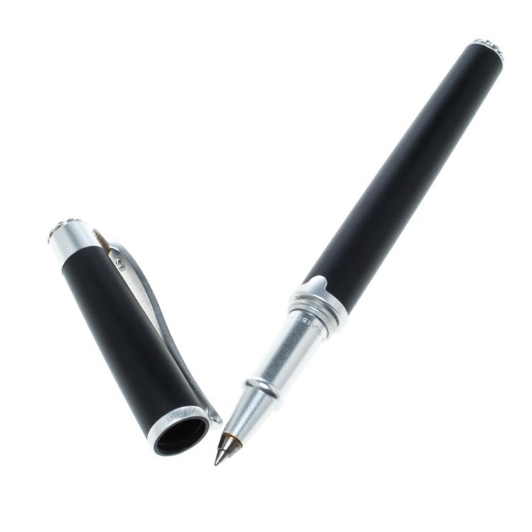 Pre Owned Roberge Orbite 2 Diamond Black Aluminium Rollerball Pen