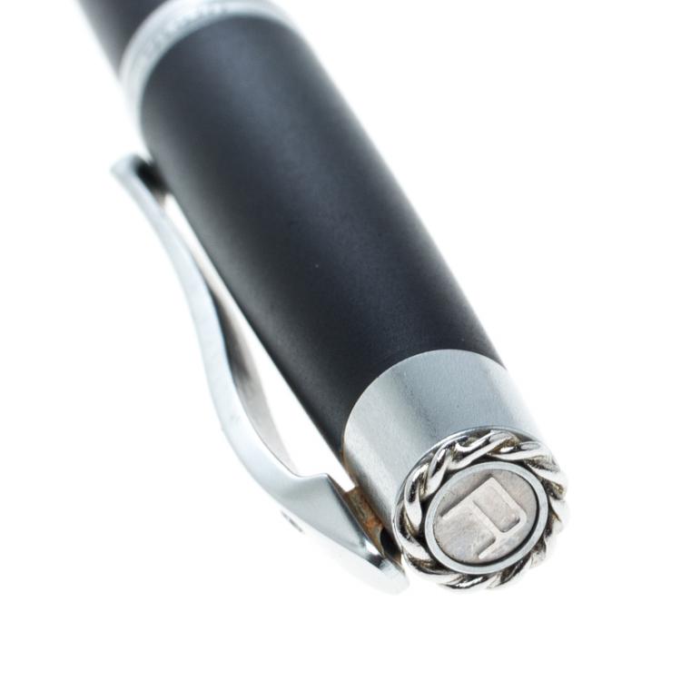 Pre Owned Roberge Orbite 2 Diamond Black Aluminium Rollerball Pen