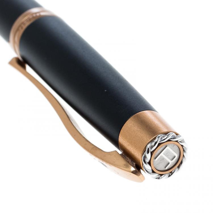 Pre Owned Roberge Orbite 2 Diamond Black and Bronze Aluminium Rollerball Pen