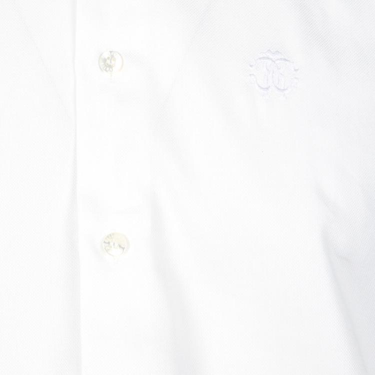 Pre Owned Roberto Cavalli White Cotton Long Sleeve Slim Fit Shirt L