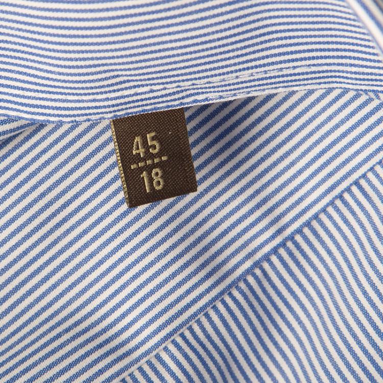 Pre Owned Roberto Cavalli Blue and White Striped Cotton Long Sleeve Slim Fit Shirt 4XL