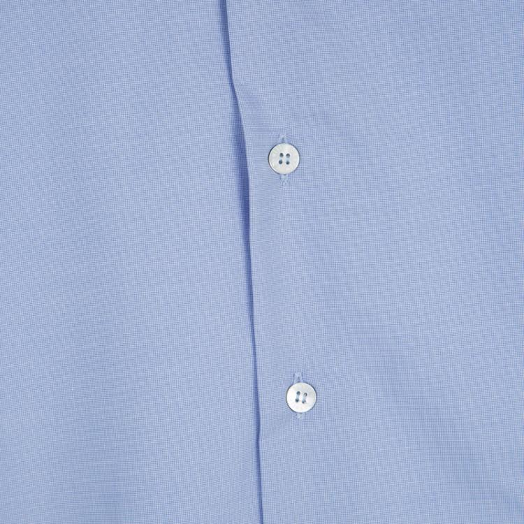 Pre Owned Roberto Cavalli Blue Cotton Logo Embroidered Long Sleeve Slim Fit Shirt XL