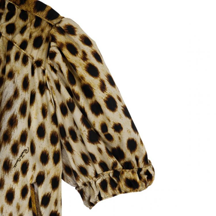 Pre Owned Roberto Cavalli Leopard Print Jacket M