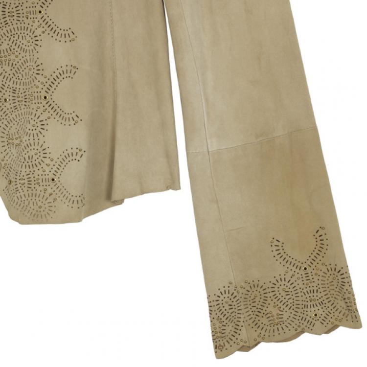 Pre Owned Roberto Cavalli Suede Shirt Jacket S