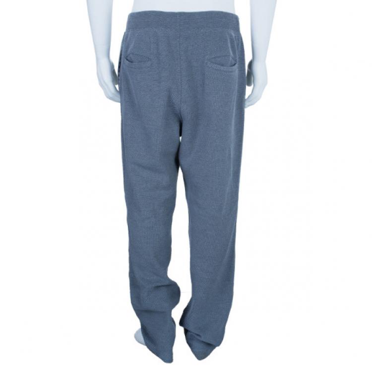 Pre Owned Roberto Cavalli Grey Logo Men's Track Suit L