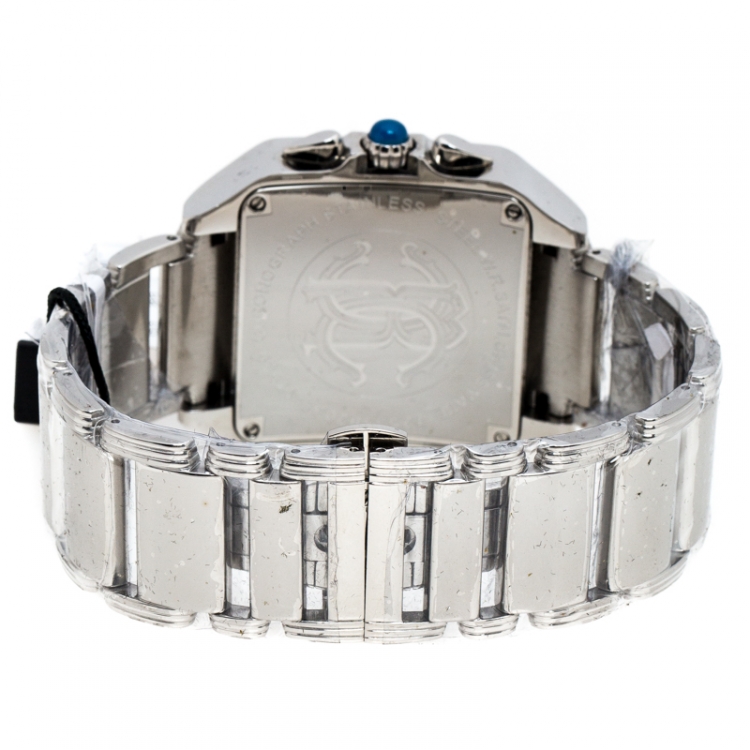 Pre Owned Roberto Cavalli Blue Stainless Steel Venom Men's Wristwatch 39 MM