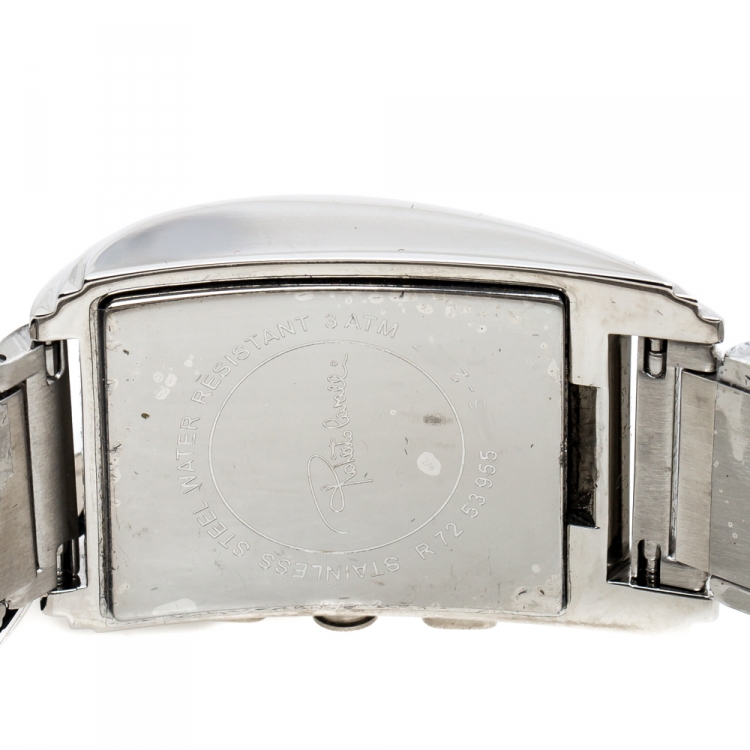 Pre Owned Roberto Cavalli Grey Stainless Steel Eson R7253955025 Men's Wristwatch 31 mm