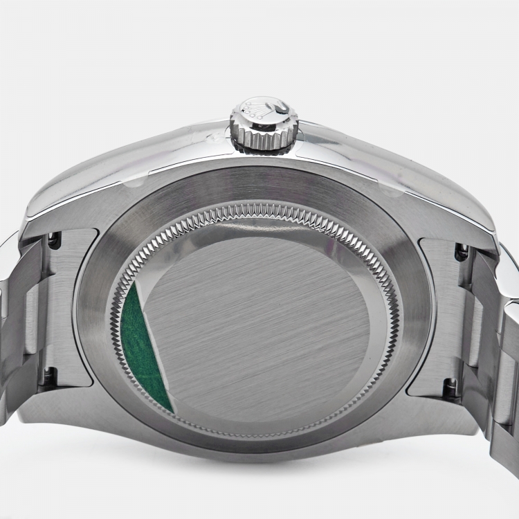 مملوكة مسبقًا Rolex Black Oystersteel Air-King 116900-0001 Men's Wristwatch 40 mm