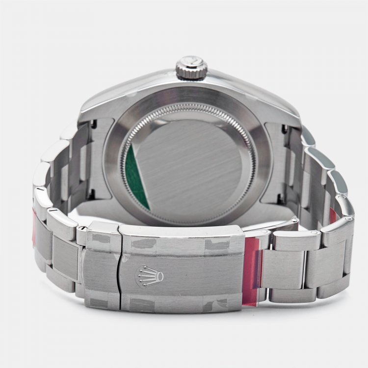 مملوكة مسبقًا Rolex Black Oystersteel Air-King 116900-0001 Men's Wristwatch 40 mm