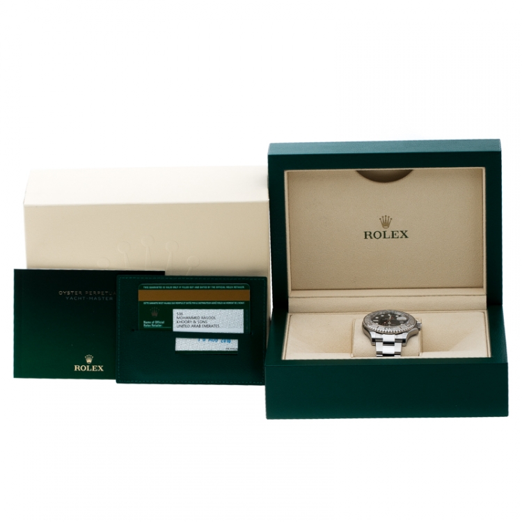 Pre Owned Rolex Blue Stainless Steel Oyster Perpetual Yacht-Master 116622 Men's Wristwatch 40 mm