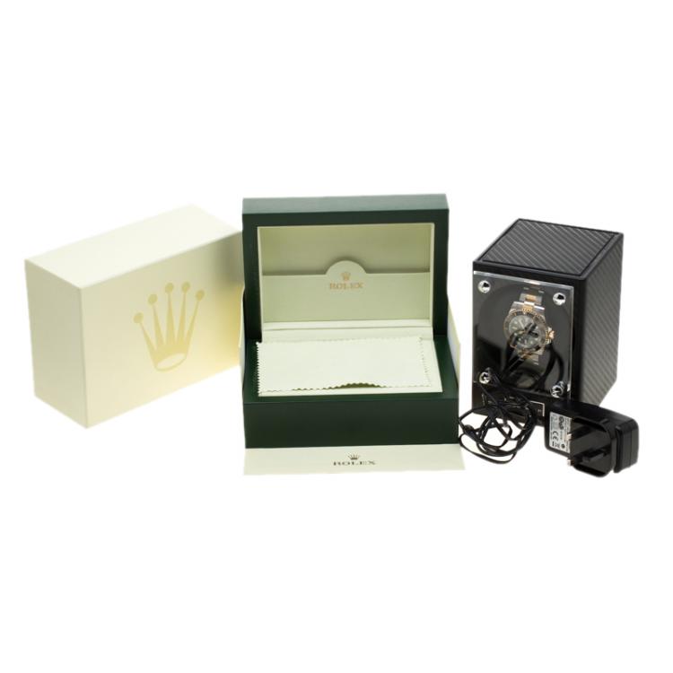 Pre Owned Rolex Black 18K Yellow Gold Stainless Steel Oyster Perpetual Submariner 116613 Men's Wristwatch 40 mm