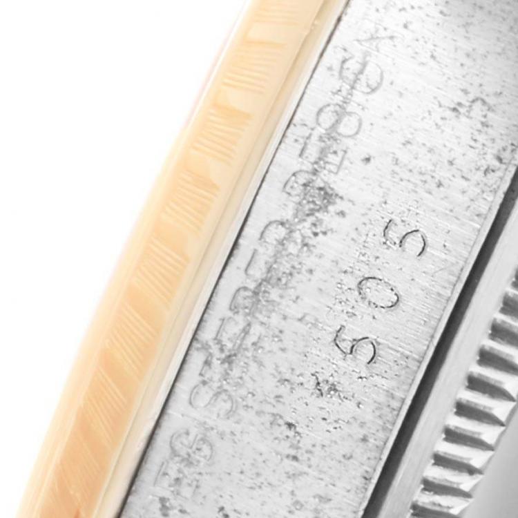 Pre Owned Rolex Silver 14K Yellow Gold and Stainless Steel Date Vintage 1505 Men's Wristwatch 34MM