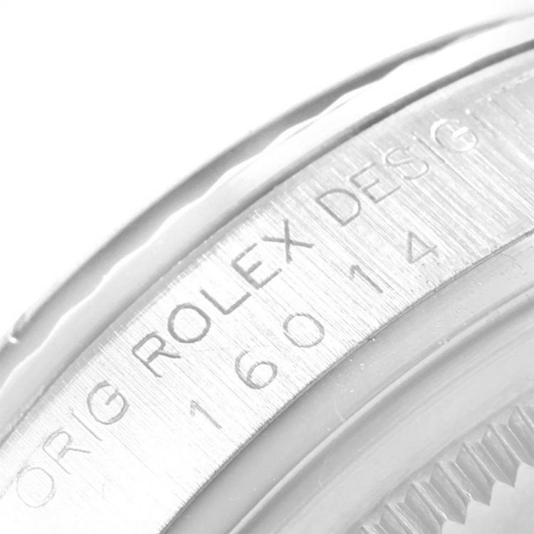 Pre Owned Rolex Silver 18K White Gold and Stainless Steel Datejust Vintage 16014 Men's Wristwatch 36MM