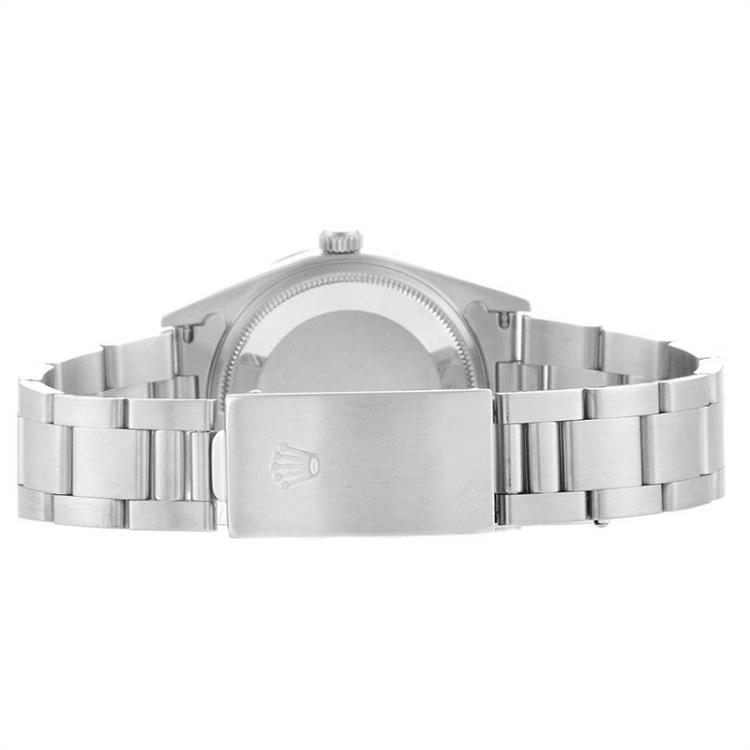 Pre Owned Rolex Silver Stainless Steel Air King 14010 Men's Wristwatch 34MM
