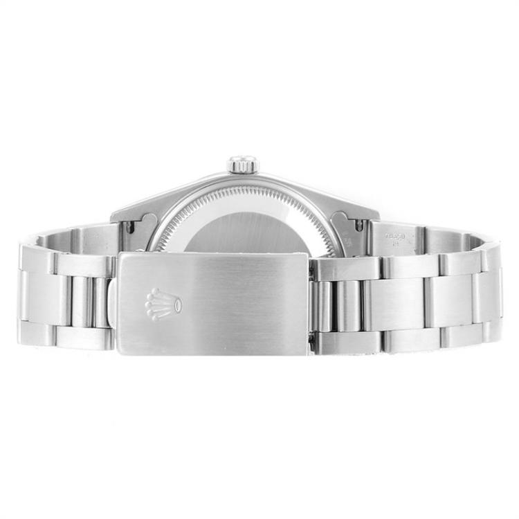 Pre Owned Rolex Blue Stainless Steel Date Automatic 15210 Men's Wriswatch 34 MM