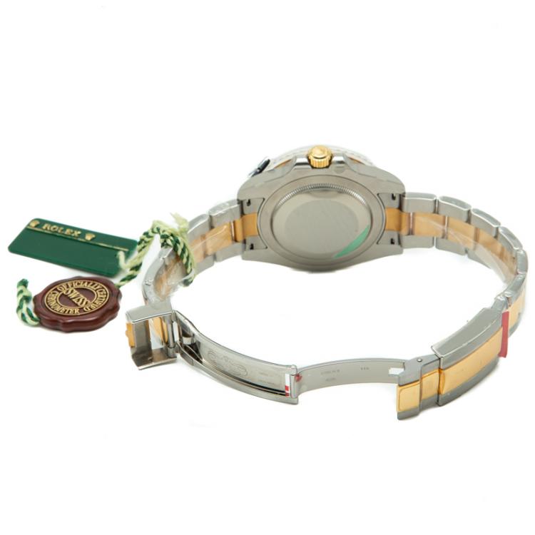 Pre Owned Rolex GMT Master Ii Steel & Yellow Gold Black Dial & Bezel Men's Watch 40MM