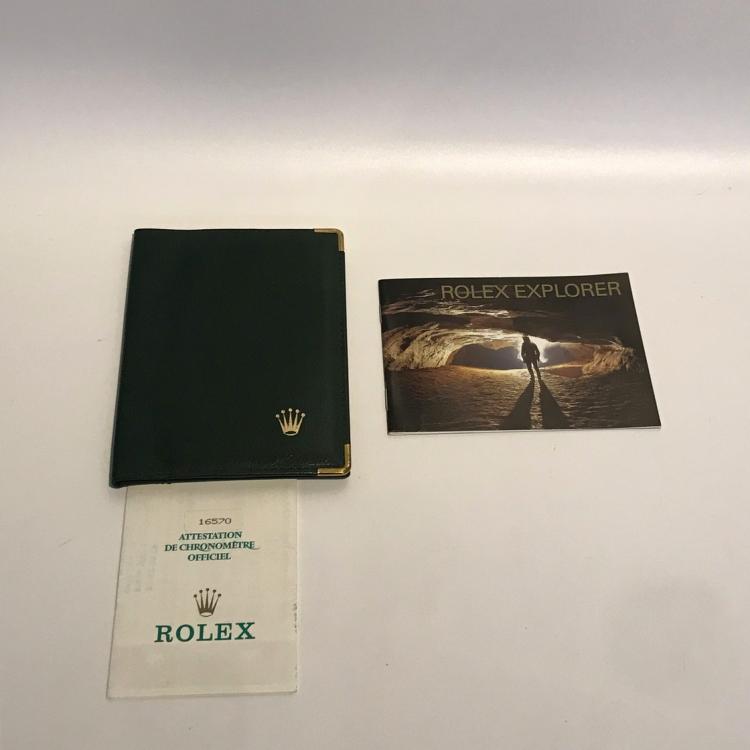 Pre Owned Rolex Black Stainless Steel Explorer II 16570 Men's Wristwatch 40 MM