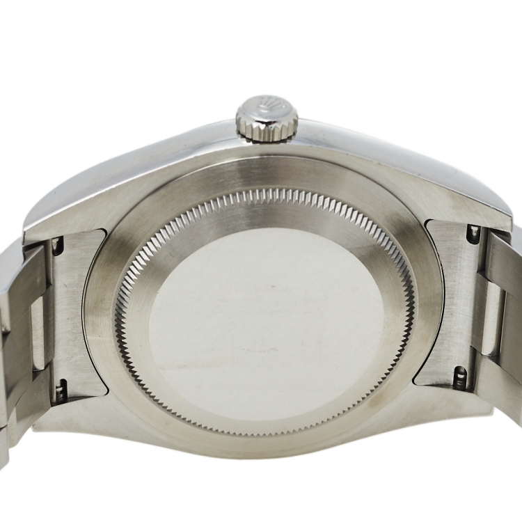 Pre Owned Rolex Grey Stainless Steel Oyster Perpetual M114300-0001 Automatic Men's Wristwatch 39 mm