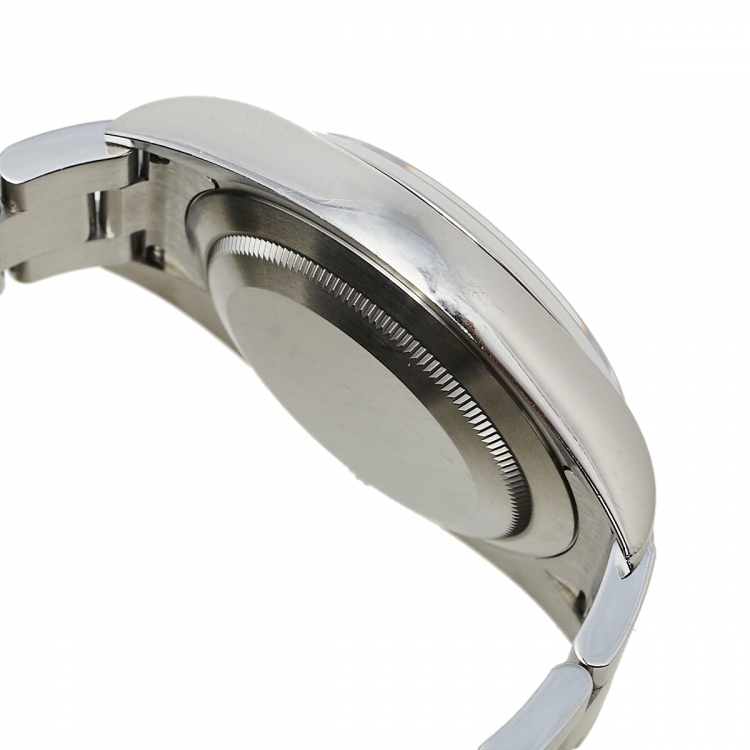 Pre Owned Rolex Grey Stainless Steel Oyster Perpetual M114300-0001 Automatic Men's Wristwatch 39 mm