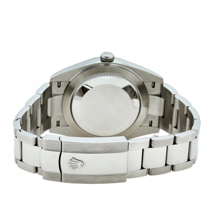 مملوكة مسبقًا Rolex Slate Grey Stainless Steel Datejust 126300 Men's Wristwatch 41 mm