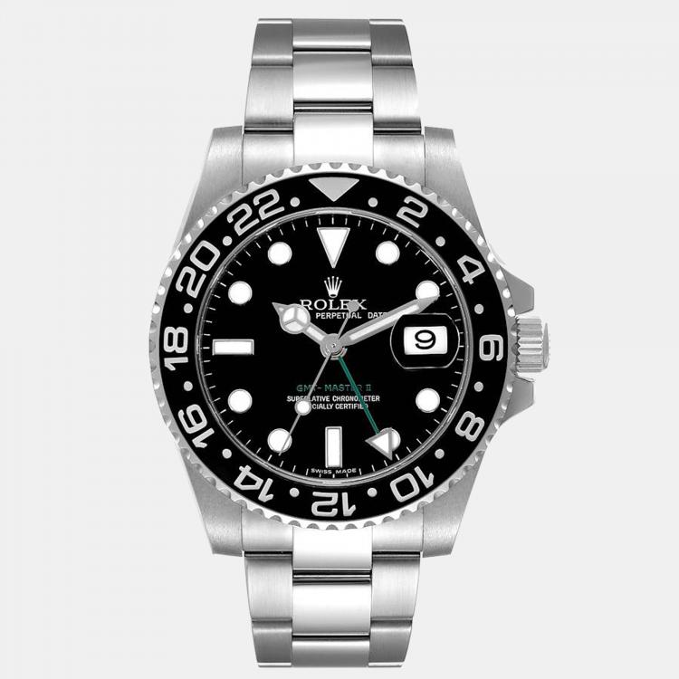 Rolex GMT Master II Black Dial Ceramic Bezel Steel Men's Watch 116710 Rolex The Luxury Closet