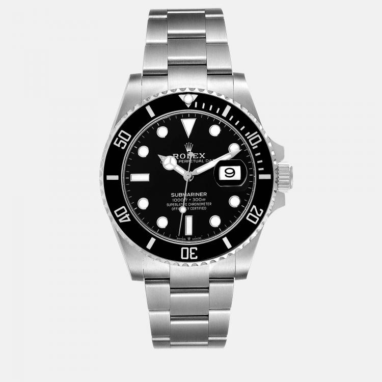 Rolex Submariner Black Dial Ceramic Bezel Steel Mens Watch 126610