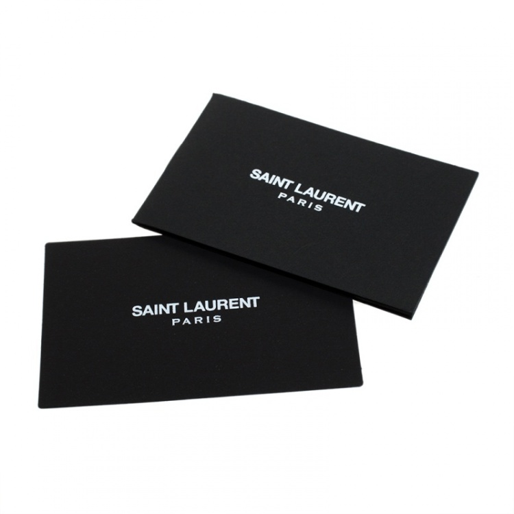 Pre Owned Saint Laurent Black Croc Embossed Zipped Tablet Holder                    