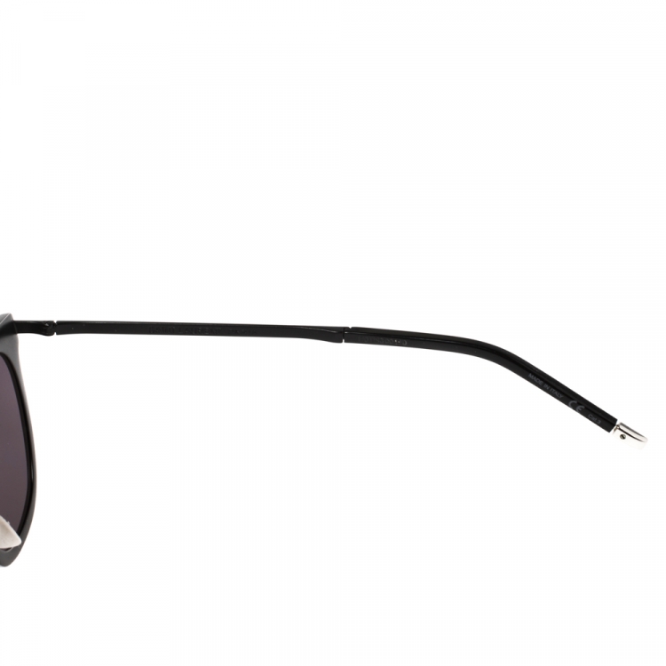 Pre Owned Saint Laurent Black/Grey SL28 Aviator Sunglasses