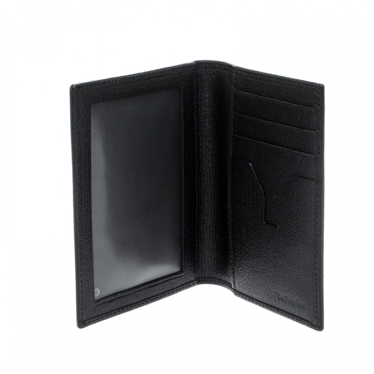 Pre Owned Saint Laurent Paris Black Leather Bifold Wallet