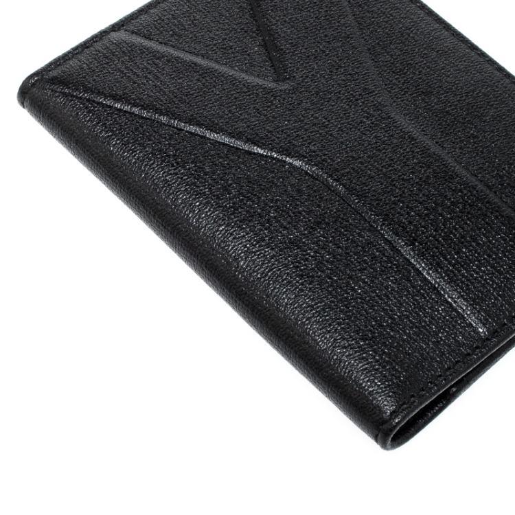 Pre Owned Saint Laurent Paris Black Leather Bifold Wallet