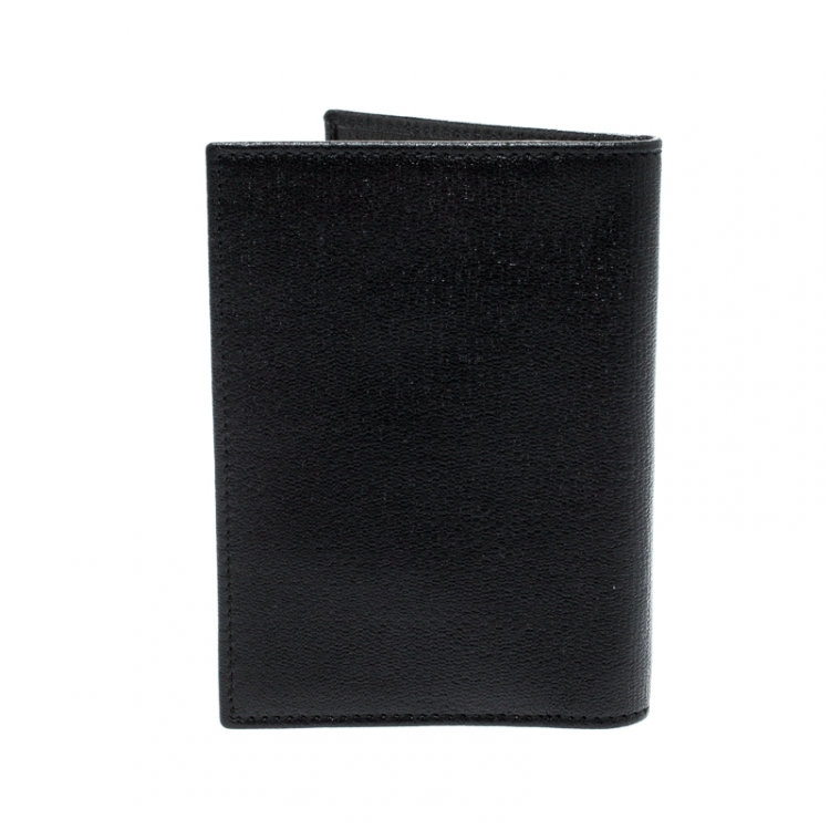 Pre Owned Saint Laurent Paris Black Leather Bifold Wallet