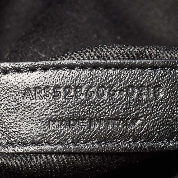 Pre Owned Saint Laurent Black Leather Sac De Jour Duffle Bag