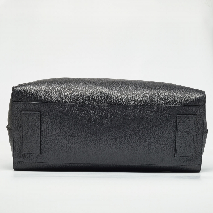 Pre Owned Saint Laurent Black Leather Sac De Jour Duffle Bag