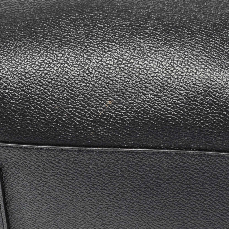 Pre Owned Saint Laurent Black Leather Sac De Jour Duffle Bag