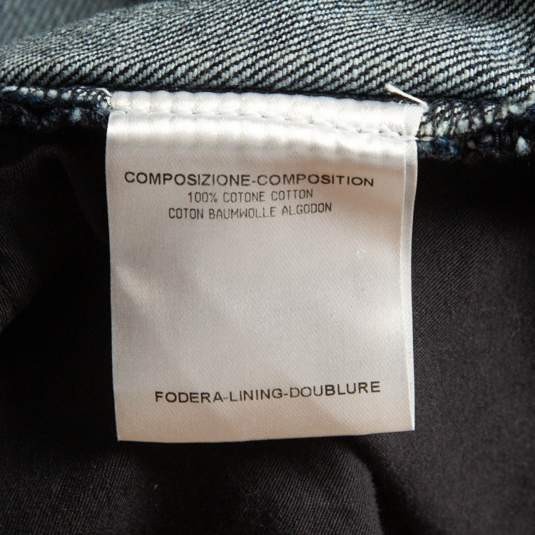 Pre Owned Saint Laurent Dark Blue Denim Straight Leg Jeans XXL Waist 38"