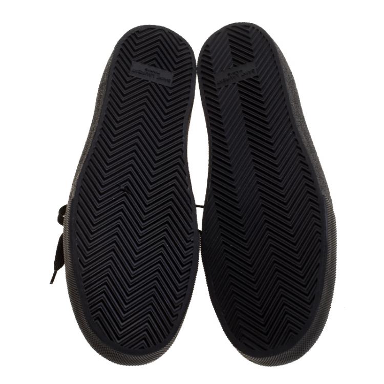 Pre Owned Saint Laurent Paris Black Signature Court Classic Yeah Baby Low Top Sneakers Size 41.5