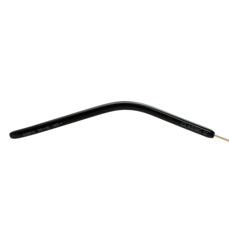 Pre Owned Saint Laurent Paris Black Classic 12 000F9 Square Sunglasses