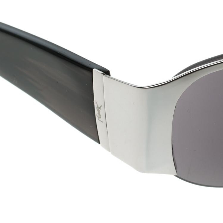 Pre Owned Saint Laurent Black YSL 2116/S Hafl Rim Sunglasses