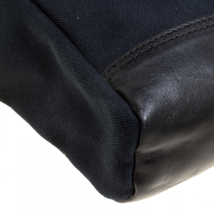 Pre Owned Saint Laurent Black Canvas Hunting Crossbody Bag