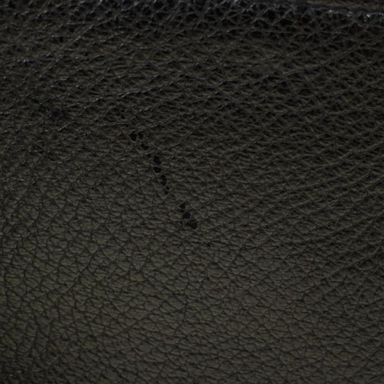 Pre Owned Saint Laurent Paris Silver Metallic Leather Bifold Wallet