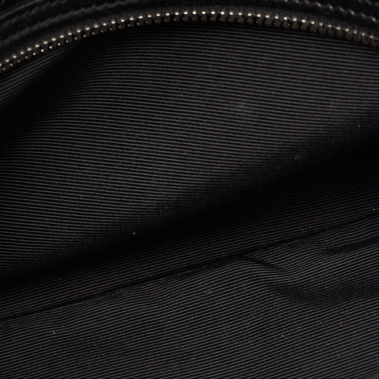 Pre Owned Saint Laurent Black Croc Embossed Leather City Backpack